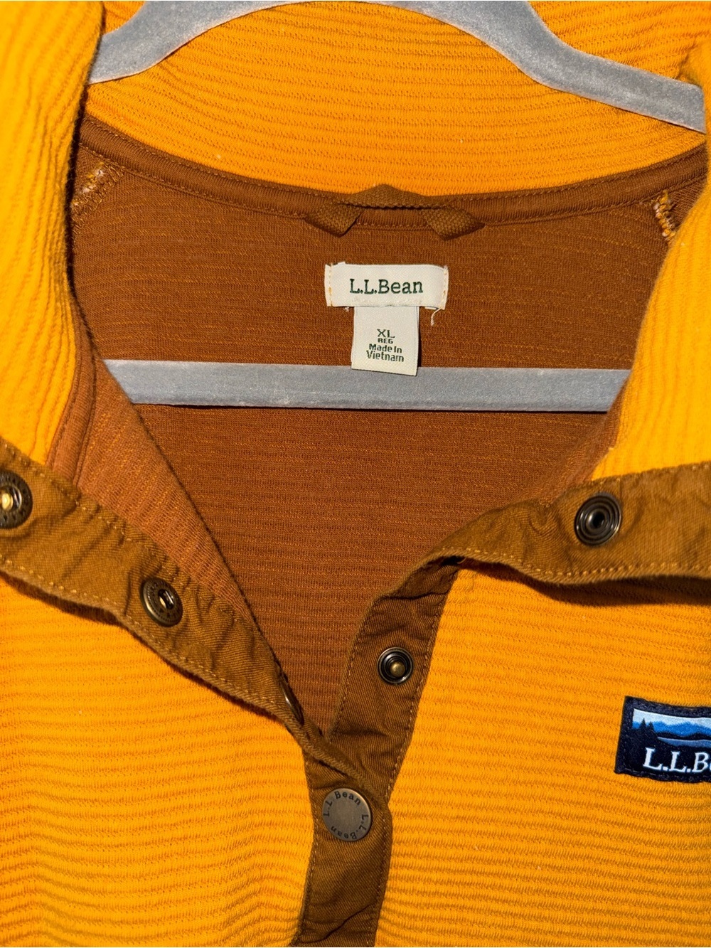 L.L. Bean Snap-Front Fleece Pullover Sweater - Picture 2 of 4